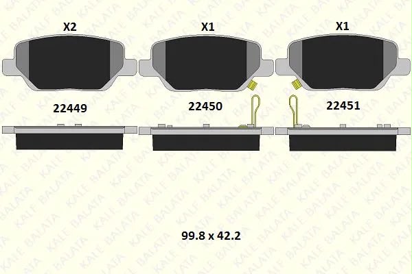 Egea 1.4-1.6D Arka Fren Balatası
